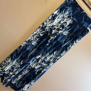Clara Sun Woo Palazzo Pants Blue Patterned Women’s Size Small